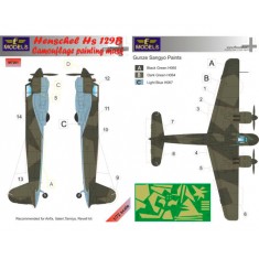 1/72 Henschel Hs 129B Camouflage Painting Mask for Italeri/Revell/Bilek kit