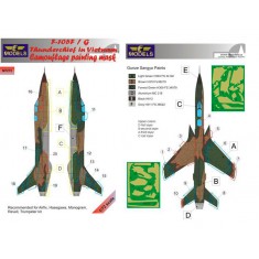 1/72 F-105F/G Thunderchief Camo Mask for Airfix/Hasegawa/Revell/Trumpeter kit