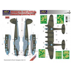 1/72 Heinkel He 111Z Zwilling Camo Masks recomended for Revell/Hasegawa/Italeri