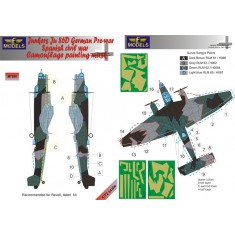 1/72 Ju 86D German Prewar/Spanish Civil War Camo Mask for Italeri/Revell