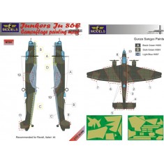 1/72 Junkers Ju 86E Camouflage Painting Mask for Italeri/Revell kit