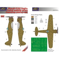 1/72 Macchi C.200 Saetta Tropical snakelike pattern Camo Mask for Revell kit