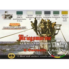 Acrylic Paint Set - WWII German Kriegsmarine Camouflage 2 (22ml x 6)