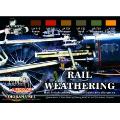 Acrylic Paint Set - Rail Weathering Paint (6 x 22ml)