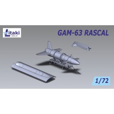 1/72 GAM-63 Rascal US Nuclear-Armed Strategic Cruise Missile with Dolly and Pylons