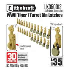 1/35 WWII Tiger I Turret Bin Latches