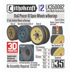 1/35 StuG/Pz III Spare Wheels with Bearings Pattern Mix 2