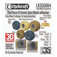 1/35 StuG/Pz IV Tyreless Spare Wheels with Bearings