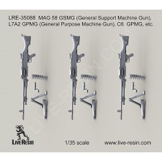 1/35 MAG 58 GSMG (General Support Machine Gun), L7A2 GPMG (General Purpose MG), C6 GPMG
