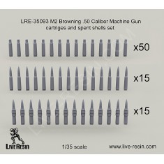 1/35 M2 Browning .50 Caliber Machine Gun Cartridges and Spent Shells Set