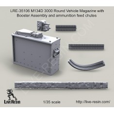1/35 M134D 3000 Round Vehicle Magazine w/Booster Assembly & Ammunition Feed Chutes