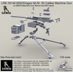 1/35 M3D/Dragon M-50 .50 Caliber Machine Gun on M3 Tripod