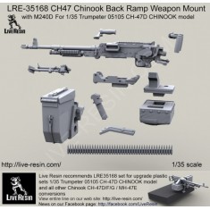 1/35 CH47 Chinook Back Ramp Weapon Mount with M240D for Trumpeter #05105