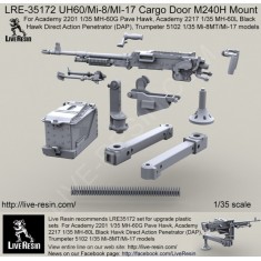 1/35 UH60/Mi-8/MI-17 Cargo Door M240H Mount for Academy #2201/#2217, Trumpeter #05102