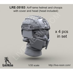 1/35 Airframe Helmet and Choops Set w/Helmet Covers & Heads (4 sets)