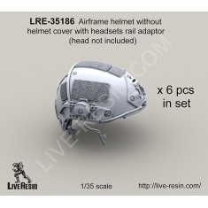 1/35 Airframe Helmet Set with Headsets Rail Adaptor without Helmet Cover w/o Head (6 sets)