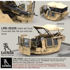 1/35 USMC MCTAGS Turret with Ibis Tek Sun & Rain Cover and M240B 7.62mm Medium Machine Gun