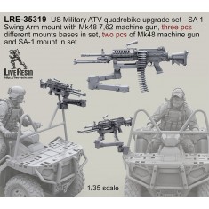 1/35 US ATV Quadrobike Upgrade set - SA-1 Swing Arm Mount (3pcs) w/Mk48 (2pcs)