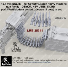 1/35 12.7mm BELTS (200pcs in 4 bets) for Heavy Machine Gun DShKM/NSV UTES/KORD