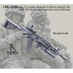 1/35 Modern Russian AK-12 5.45mm Assault Rifle w/GP-34 GL & Valdai Collimator