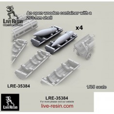 1/35 An Open Wooden Container with A 203mm Shell
