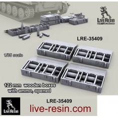 1/35 122mm Wooden Boxes with Ammo, Opened