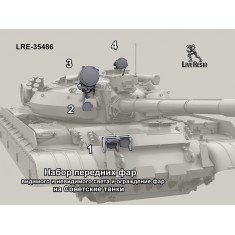 1/35 Visible and Unvisible Light Headlights and Cover for T-55 T-62 Tanks