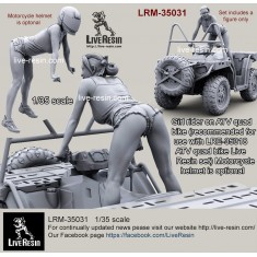 1/35 Girl Rider on ATV Quad Bike (motorcycle helmet is optional)
