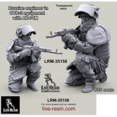 1/35 Russian Engineer In OVR-2 Eguipment with Ak-74M