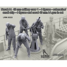 1/35 Naval AA 45mm Artillery Crew #1 (4 Figures) for Submarine/Small Ship