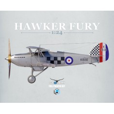 1/24 Hawker Fury in British Service Full 3D-Printed kit