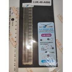 1/48 Flat Ringing Wire (0.1mm x 0.2mm x 133mm, 20pcs) with Anchor Points (102pcs)