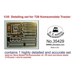 1/35 T20 Komsomoletz Tractor Detail Set for Mirror Models # 35200/35200SE/35201/35202 kits