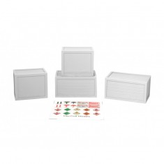 1/35 Small Wooden Boxes (2pcs: 42x25x22mm, 2pcs: 32x20x27mm)