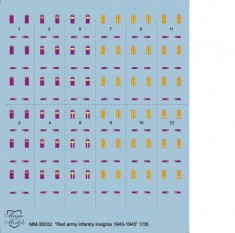 Decals for 1/35 Red Army Infantry Insignia 1943-1945