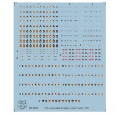 Decals for 1/35 Modern US Army Badges & Insignia Part 2