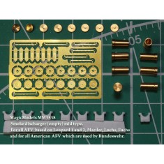 1/35 Leopard 1/2/Marder/Luchs/Fuchs Smoke Shell Launcher (empty) Mid-type (8pcs)