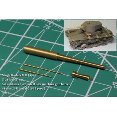 1/35 T-26 (early) set - 7.62mm DT-29 MG Barrel, 45mm 20K Barrel (1932 prod) & Horn