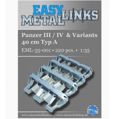 1/35 Panzer III/IV & Variants 40cm Type A Metal Track set (220pcs)