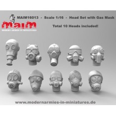 1/16 Heads Set with Gas Mask