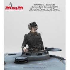 1/16 WWII German Tank Commander (Half Figure)