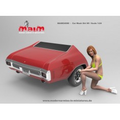 1/24 Car Wash Girl with Bucket Vol.6 (1 figure,3D printed soft resin)