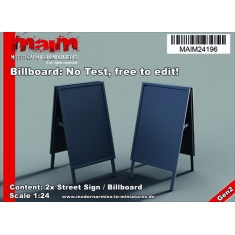 1/24 Billboard / Street Sign (2pcs, no Text, free to Edit)