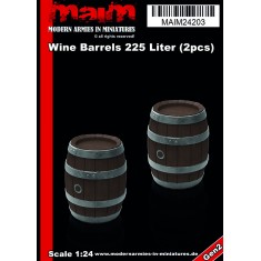 1/24 Wine Barrels 225 Liters (2pcs,  each height: 30mm)