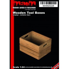 1/24 Wooden Tool/Fruits Boxes (3pcs)