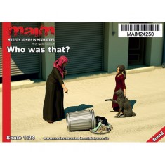 1/24 Who was That? (3 figures and trash container)