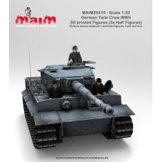 1/35 WWII German Tank Crew (3 x half figures)