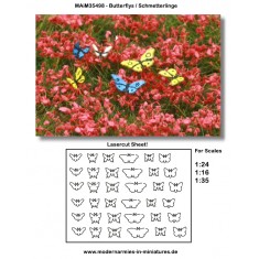 Butterfly Schmetterlinge (36pcs, laser-cut)