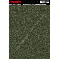 1/35 - 1/24 Woodland Camo Texture Decals (self adhesive, 24cm x 17cm)