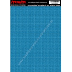 1/35 Bathroom Tiles (blue) Texture Decals (self adhesive, 24cm x 17cm)